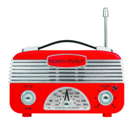 north Point AM/FM Vintage Radio Red